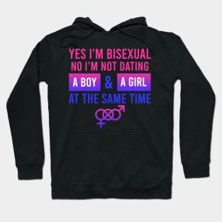 Not Dating Boy and Girl Together Bisexual Gift Hoodie